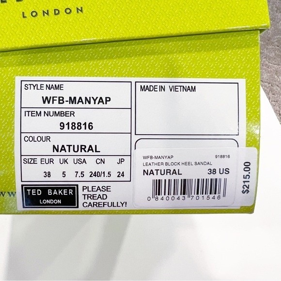 TED BAKER LONDON Manyap Snake Sandal Size 38 NEW NIB - Picture 6 of 15